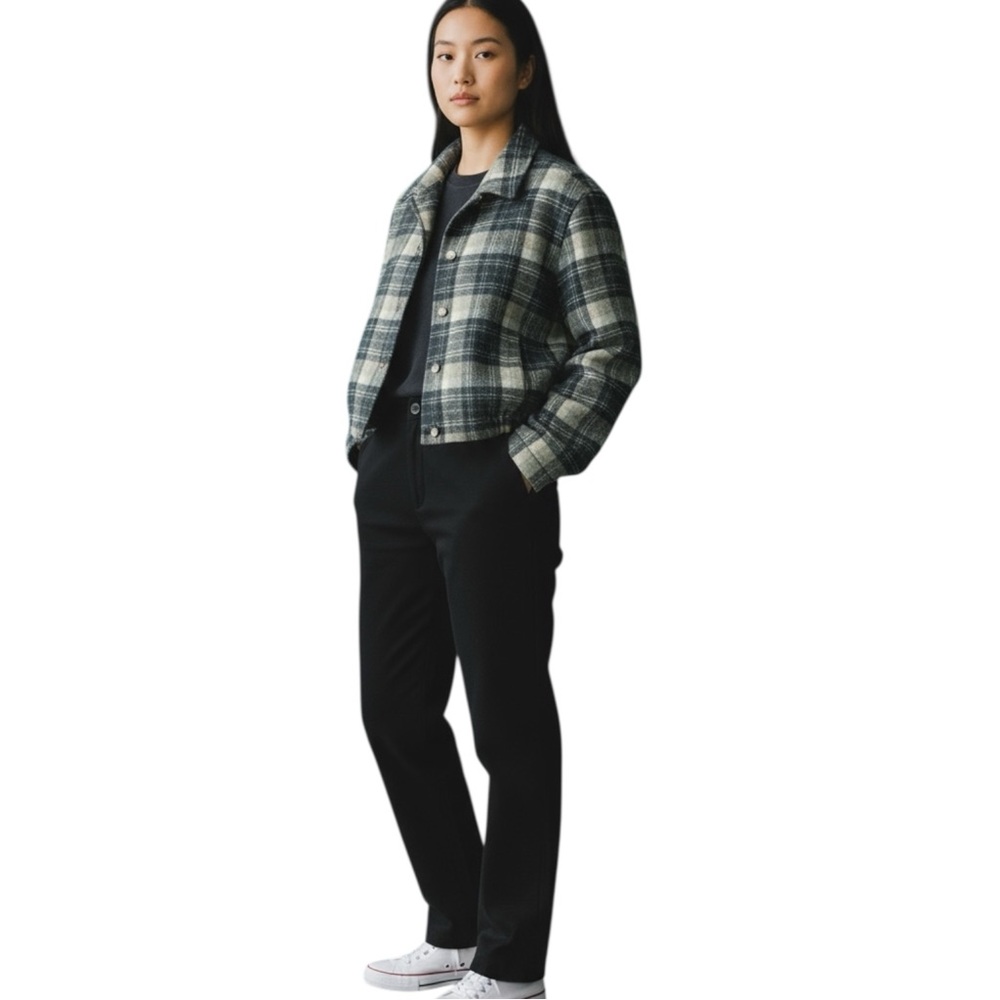 Vtg Pendleton Women's Green Plaid Jacket 100% Virgin Wool XL - Picture 2 of 6